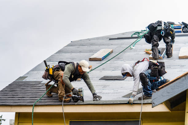 Professional Gutter Installation technician working in Parkville, MO